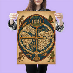 The Ebstorf Map with paradise and monsters poster 3