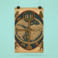 The Ebstorf Map with paradise and monsters poster 6
