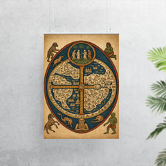 The Ebstorf Map with paradise and monsters poster 7