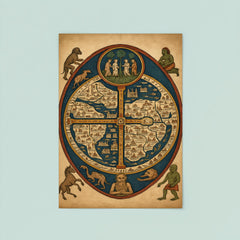 The Ebstorf Map with paradise and monsters poster 8
