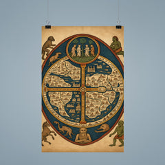 The Ebstorf Map with paradise and monsters poster 9