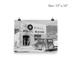 The Eight Ball Pool Room, a pool hall and card club that served local miners - Shasta County, California, 1940 poster 3