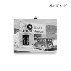 The Eight Ball Pool Room, a pool hall and card club that served local miners - Shasta County, California, 1940 poster 4
