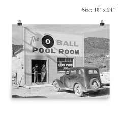 The Eight Ball Pool Room, a pool hall and card club that served local miners - Shasta County, California, 1940 poster 5