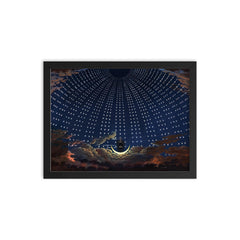 The Enchanted Flute Opera by Wolfgang Amadeus Mozart by Karl Friedrich Schinkel, 1815 framed print on a plain backdrop in size 12"x16".