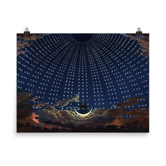 The Enchanted Flute Opera by Wolfgang Amadeus Mozart by Karl Friedrich Schinkel, 1815 poster on a plain backdrop in size 8"x10".