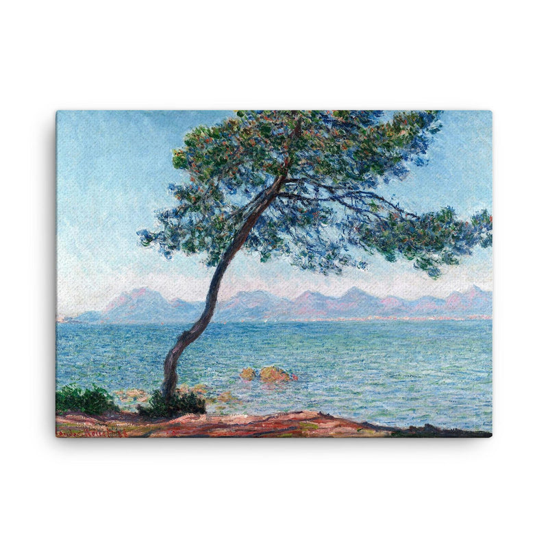 The Esterel Mountains by Claude Monet canvas print on a plain backdrop in size 18