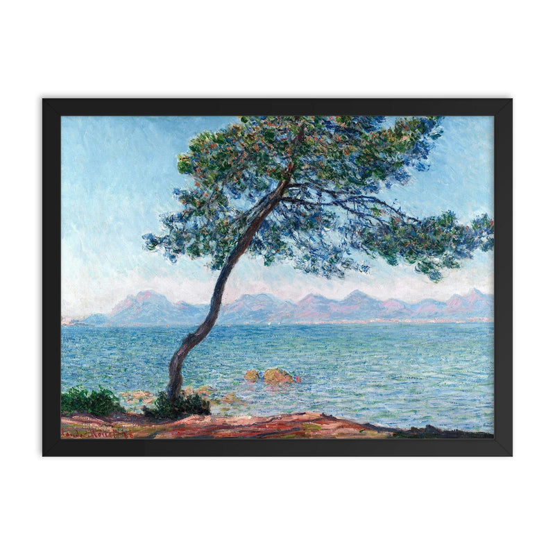 The Esterel Mountains by Claude Monet framed print on a plain backdrop in size 18