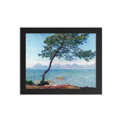 The Esterel Mountains by Claude Monet framed print on a plain backdrop in size 8"x10".
