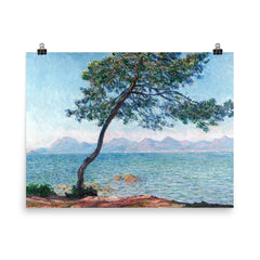 The Esterel Mountains by Claude Monet poster on a plain backdrop in size 8"x10".