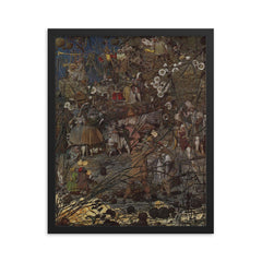 The Fairy Feller’s Master-Stroke by Richard Dadd framed print on a plain backdrop in size 16"x20".