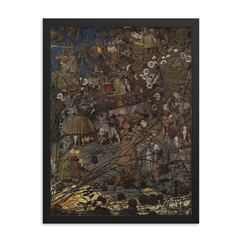 The Fairy Feller’s Master-Stroke by Richard Dadd framed print on a plain backdrop in size 18