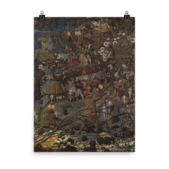 The Fairy Feller’s Master-Stroke by Richard Dadd poster on a plain backdrop in size 8"x10".