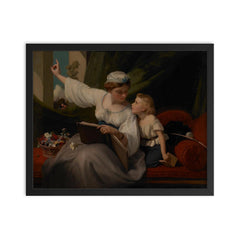 The Fairy Tale by James Sant framed print on a plain backdrop in size 16"x20".