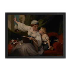 The Fairy Tale by James Sant framed print on a plain backdrop in size 18"x24".