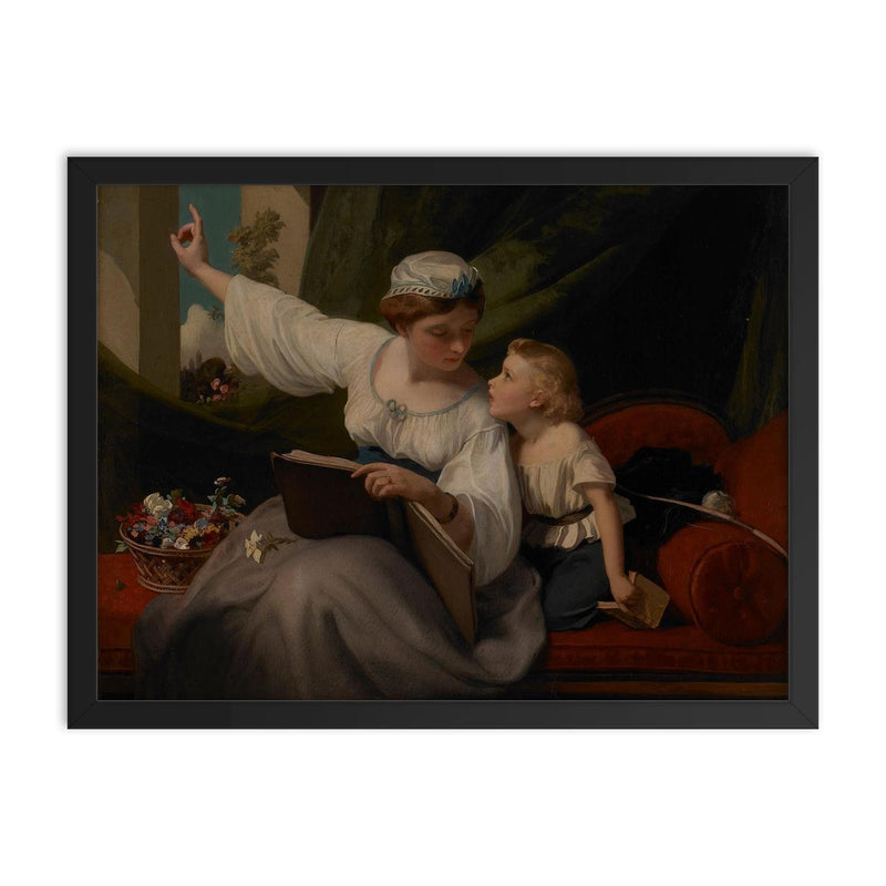 The Fairy Tale by James Sant framed print on a plain backdrop in size 18