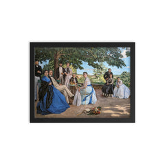 The Family Reunion by Frédéric Bazille, 1867 framed print on a plain backdrop in size 12"x16".