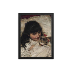 The Favourite by Gaetano Bellei framed print on a plain backdrop in size 12"x16".