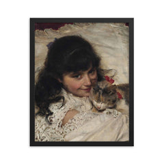 The Favourite by Gaetano Bellei framed print on a plain backdrop in size 16"x20".