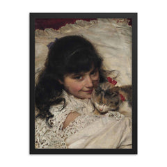 The Favourite by Gaetano Bellei framed print on a plain backdrop in size 18"x24".