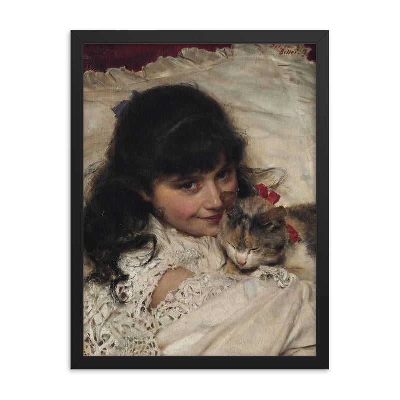 The Favourite by Gaetano Bellei framed print on a plain backdrop in size 18