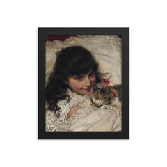 The Favourite by Gaetano Bellei framed print on a plain backdrop in size 8"x10".