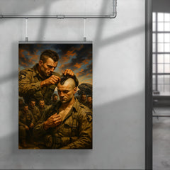 The Filthy Thirteen shaving Mohawks before D Day poster 4