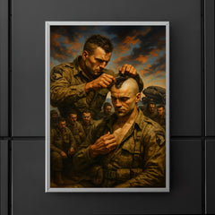 The Filthy Thirteen shaving Mohawks before D Day poster 5