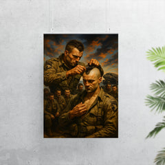 The Filthy Thirteen shaving Mohawks before D Day poster 7