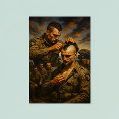 The Filthy Thirteen shaving Mohawks before D Day poster 8