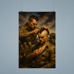 The Filthy Thirteen shaving Mohawks before D Day poster 9