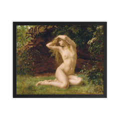 The First Awakening of Eve by Valentine Cameron Prinsep framed print on a plain backdrop in size 16"x20".