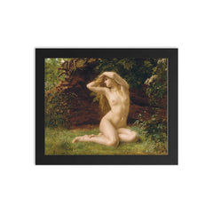 The First Awakening of Eve by Valentine Cameron Prinsep framed print on a plain backdrop in size 8"x10".