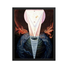 The First Day of Creation by Francisco de Holanda, 1545 framed print on a plain backdrop in size 16"x20".