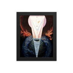 The First Day of Creation by Francisco de Holanda, 1545 framed print on a plain backdrop in size 8"x10".