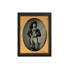 The Fisherman by an Unknown Artist, 1855 framed print on a plain backdrop in size 12"x16".