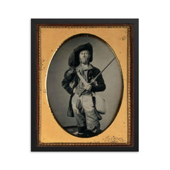 The Fisherman by an Unknown Artist, 1855 framed print on a plain backdrop in size 16"x20".