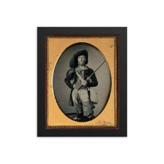 The Fisherman by an Unknown Artist, 1855 framed print on a plain backdrop in size 8"x10".