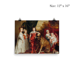 The Five Eldest Children of Charles I of England with a Hound by Anthony van Dyck, 1637 poster 3