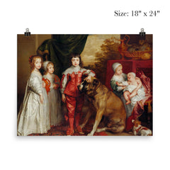 The Five Eldest Children of Charles I of England with a Hound by Anthony van Dyck, 1637 poster 5