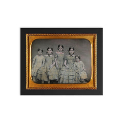 The Five Sisters framed print on a plain backdrop in size 8"x10".