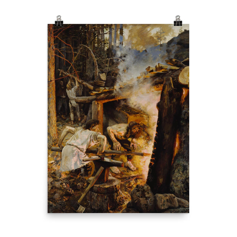 The Forging of the Sampo by Akseli Gallen-Kallela, 1893 poster on a plain backdrop in size 8