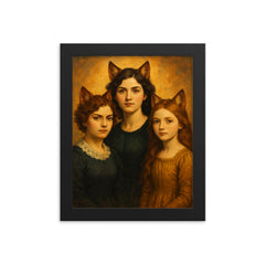The Fox Sisters framed print on a plain backdrop in size 8"x10".