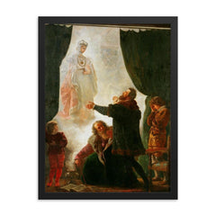 The Ghost of Barbara Radziwiłł - Weiße Frauen, Elven-Like Spirits framed print on a plain backdrop in size 18"x24".