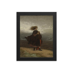 The Girl I Left Behind Me by Eastman Johnson framed print on a plain backdrop in size 8"x10".