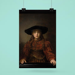 The Girl in a Picture Frame by Rembrandt, 1641 poster 6