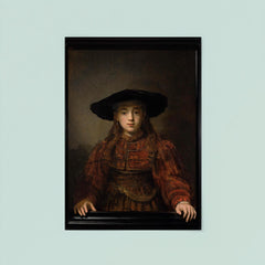 The Girl in a Picture Frame by Rembrandt, 1641 poster 8