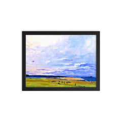 The Golf Links, North Berwick by Sir John Lavery framed print on a plain backdrop in size 12"x16".