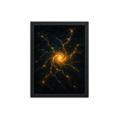 The Great Attractor as scientific sublime map framed print on a plain backdrop in size 12"x16".