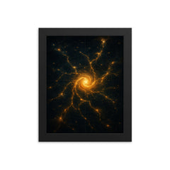 The Great Attractor as scientific sublime map framed print on a plain backdrop in size 8"x10".